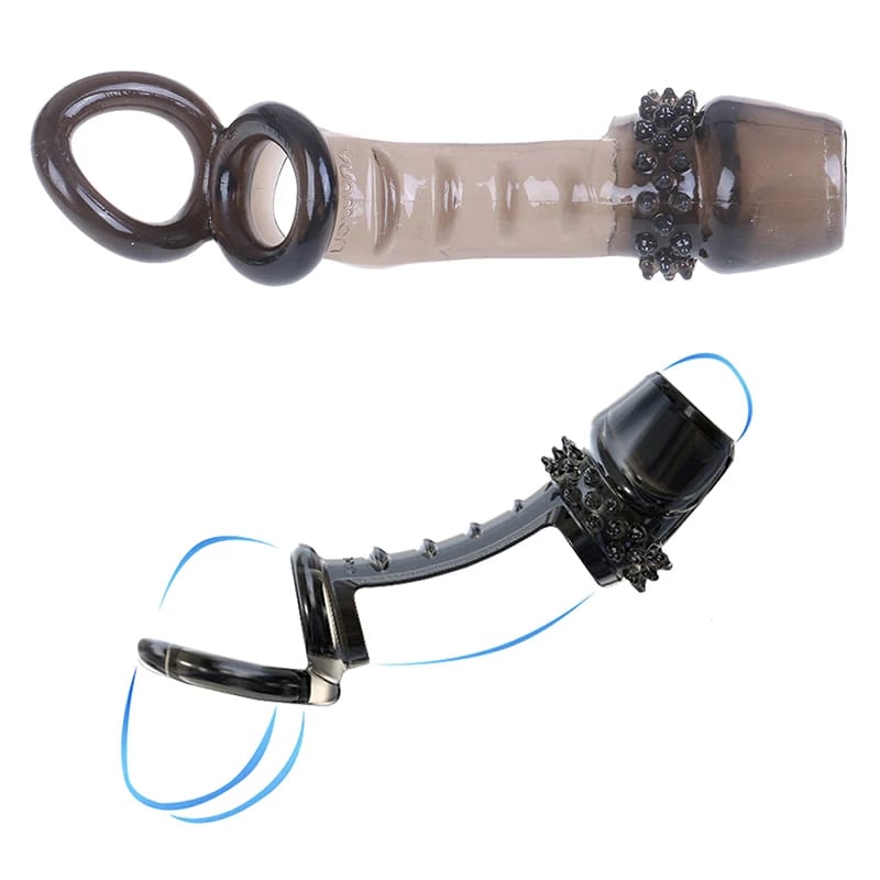 Stretchy Cock Ring Penis Extension Sleeve Delay Sex Toys for Men